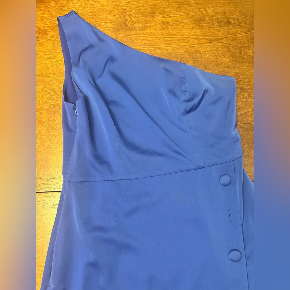NBD One-Shoulder Dress in Blue - Picture 2 of 9